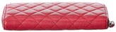 Thumbnail for your product : Chanel Pink Quilted Caviar Leather Zip-Around Wallet