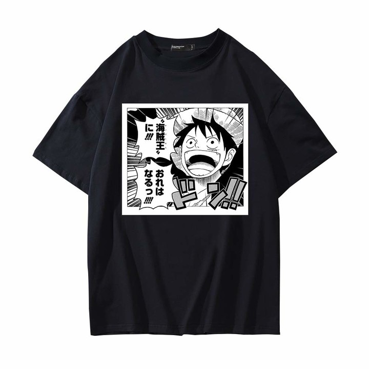 Bobd Dw BOBD-DW One Piece Monkey D. LuffyBlack Mens Crew Neck Long Sleeve T- Shirt Tiger Head 3D Print Short Sleeve T-Shirt M - ShopStyle