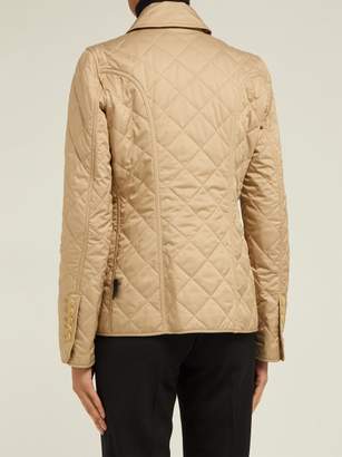 Burberry Frankby Quilted Gabardine Jacket - Womens - Beige