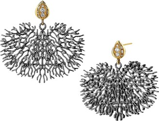 Syna Two-Tone Coral Reef Earrings with Diamonds
