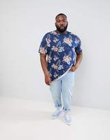 Thumbnail for your product : Duke King Size t-shirt in navy tropical print