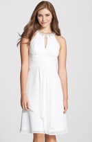 Thumbnail for your product : Eliza J Layered Chiffon Fit & Flare Dress