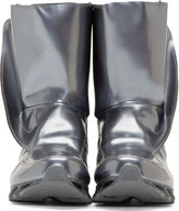 Thumbnail for your product : Rick Owens Gunmetal adidas by Springblade High Boots