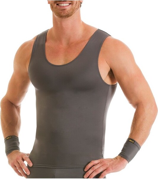 Instaslim InstaSlimUSABigandTallCompressionMuscleTankMA0001BTGunmetalSize6XL