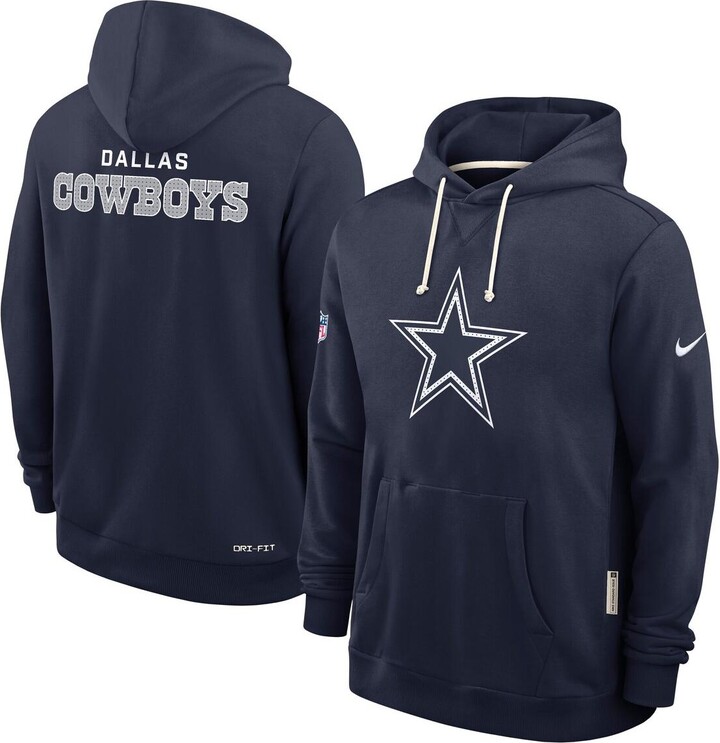 Nike Men's Navy Dallas Cowboys Sideline Initial Home Performance Pullover Hoodie