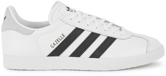 white leather gazelles mens