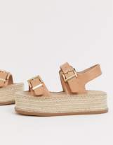 asos design jaguar espadrille flatforms