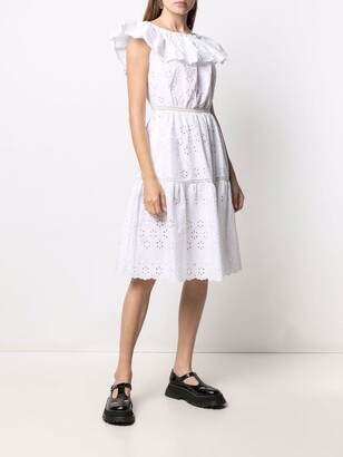 P.A.R.O.S.H. Broderie-Anglaise Ruffled Dress