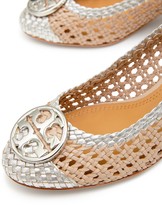 Thumbnail for your product : Tory Burch CHELSEA WOVEN METALLIC CAP-TOE PUMP