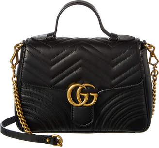 Gucci Gg Marmont Small Matelasse Leather Top Handle Satchel