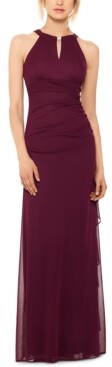 betsy & adam embellished embroidered gown