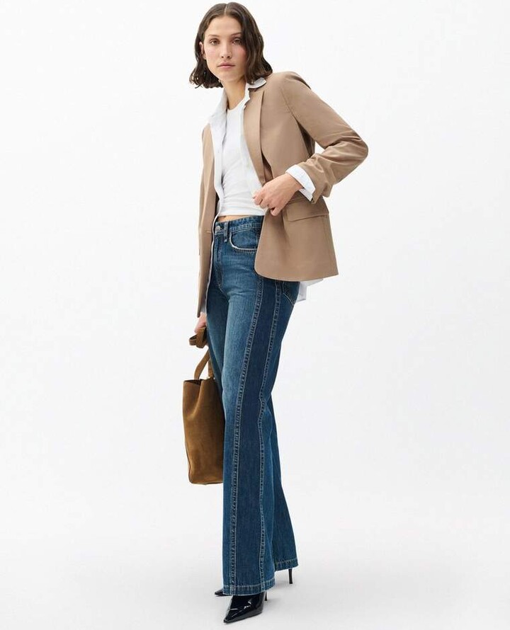 Rag & Bone Logan Spliced Wide Leg Jeans