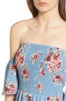 Thumbnail for your product : Mimichica Mimi Chica Off the Shoulder Maxi Romper