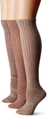 Muk Luks Women's 3 Pair Pack Marl Knee High Socks