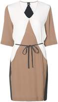 Thumbnail for your product : Lorena Antoniazzi colour block tie waist dress