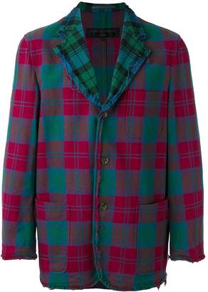 Comme des Garcons Pre-Owned tartan single breasted blazer