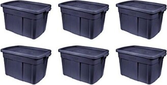 Rubbermaid Roughneck Tote 3 Gallon Stackable Storage Container W/ Stay  Tight Lid & Easy Carry Handles, Heritage Blue (6 Pack) : Target