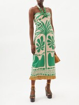 Thumbnail for your product : Johanna Ortiz Ritmo Vivo Floral Organic Cotton-poplin Dress - Green Print