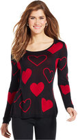 Thumbnail for your product : Style&Co. Long-Sleeve Intarsia-Knit Heart Sweater