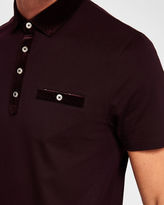Thumbnail for your product : Ted Baker Velvet collar polo shirt