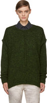 Thumbnail for your product : Isabel Marant Green Tam Lightening Exposed Stitch Sweater