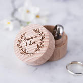 Thumbnail for your product : Keepsake Clouds and Currents Engraved Personalised Wreath Ring Box