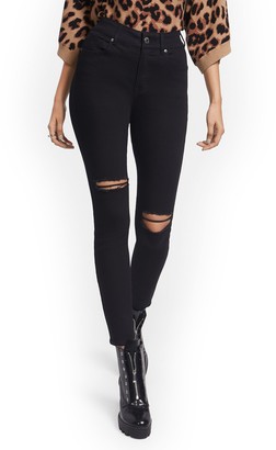 womens elastic waist jeans petite