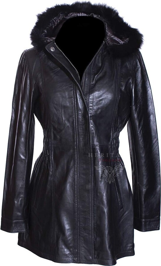 size 22 black coat
