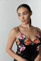 Thumbnail for your product : Natori Peony Blossoms Embroidered Silk Chemise