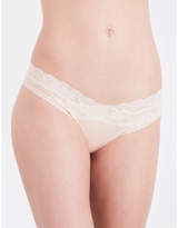 Passionata Brooklyn tulle and floral-lace tanga briefs