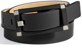 Thumbnail for your product : Calvin Klein Wrinkle Patent Wrapped Center Bar Belt