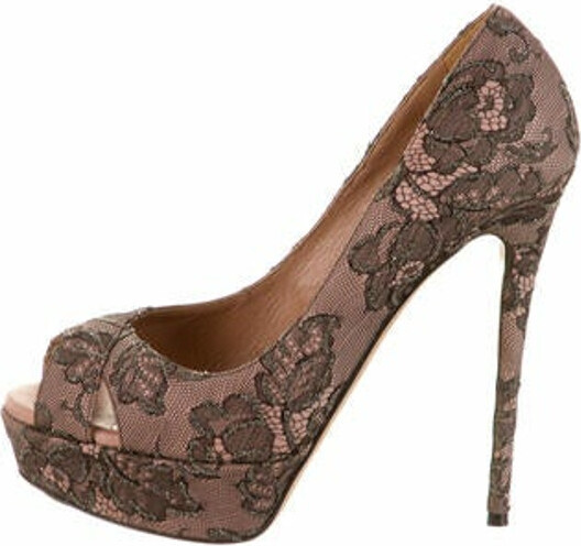 Valentino Lace Pump | world's largest collection fashion | ShopStyle