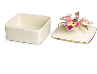 Jay Strongwater Orchid Porcelain Box