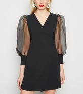 Thumbnail for your product : New Look Urban Bliss Organza Sleeve Wrap Dress