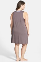 Thumbnail for your product : Midnight by Carole Hochman Charmeuse Trim Jersey Chemise (Plus Size) (Nordstrom Exclusive)