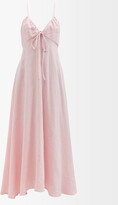 Thumbnail for your product : Fil De Vie Gloria V-neck Linen-voile Maxi Dress