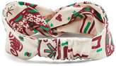 Thumbnail for your product : Valentino Graphic Print Silk Headband - Womens - White Multi