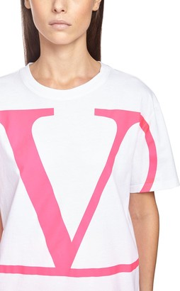 Valentino Go Logo Print Regular Cotton T-shirt