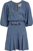 Thumbnail for your product : 7 For All Mankind Denim Puff-Sleeve Dress