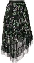 Blumarine asymmetric floral skirt 