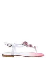 Thumbnail for your product : Simonetta Jewel Leather Sandals