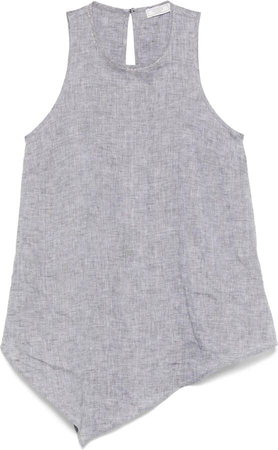 Peserico Linen Asymmetrical Top