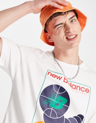New Balance basketball graphic t-shirt in white