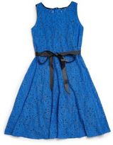 Thumbnail for your product : Un Deux Trois Girl's Crochet Lace Skater Dress