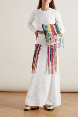 Chloé - Crochet-trimmed Washed-linen Maxi Dress - White
