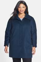Thumbnail for your product : Ellen Tracy Plus Size Women's Fly Front Wool Blend Topper