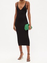 Thumbnail for your product : Balmain Back-zip Rib-knitted Midi Dress - Black