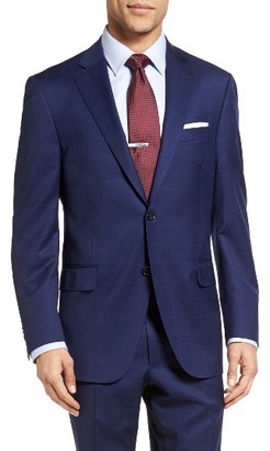 Peter Millar Men's Classic Fit Windowpane Wool Suit