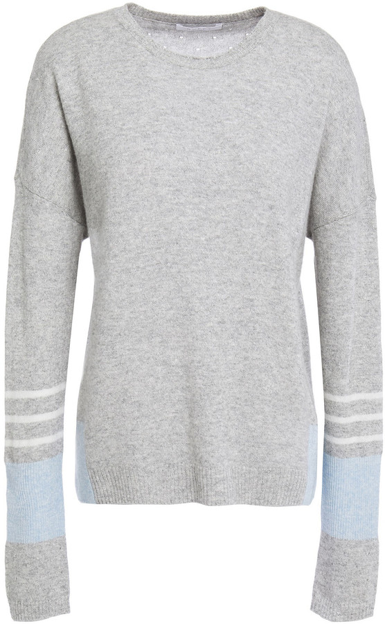 DUFFY Striped Cashmere And Linen-blend Sweater ShopStyle