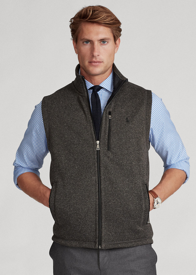 ralph lauren fleece mockneck pullover